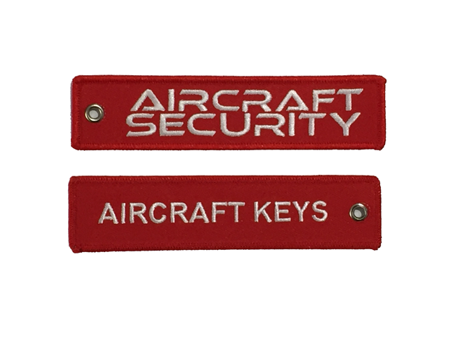 Red Aircraft Security Key Tag
