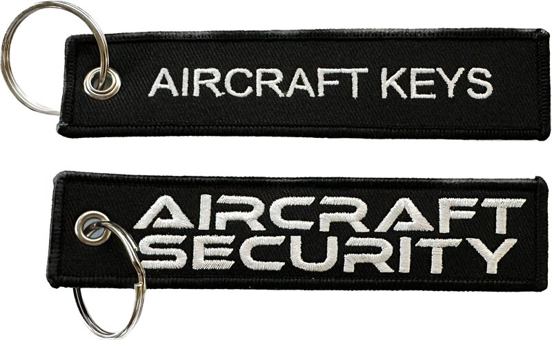 Black Aircraft Security Key Tag